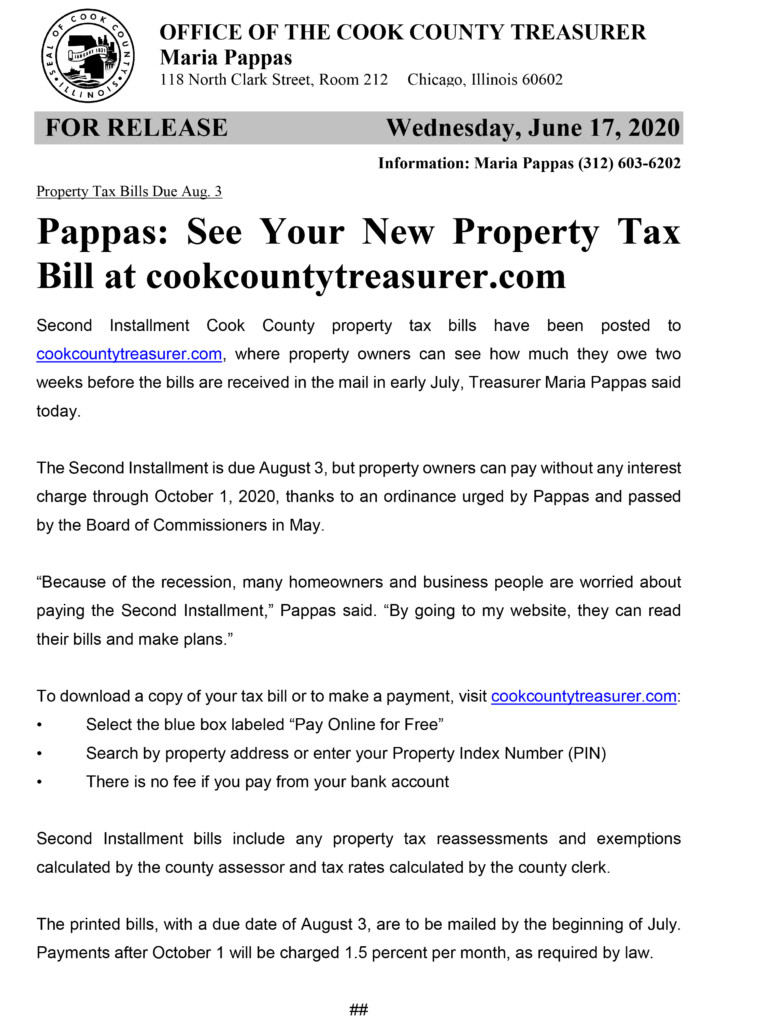 Pappas See Your New Property Tax Bill at
